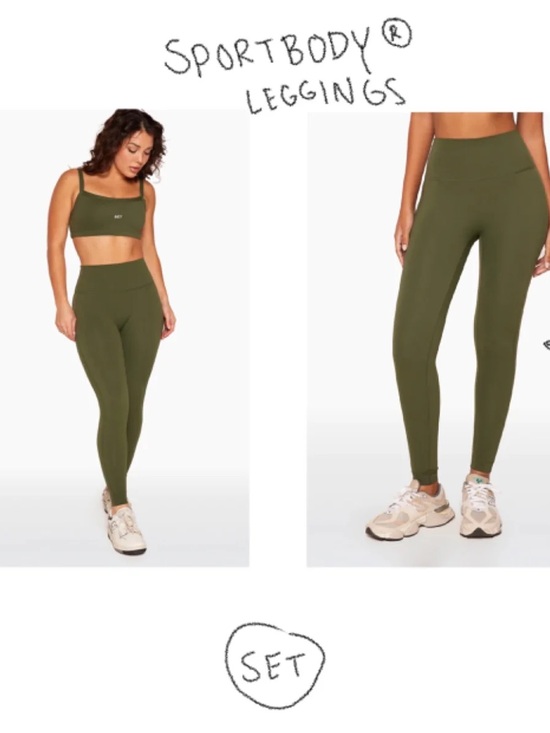 SET Active Pants - SET Active Olive Green High-Rise Leggings - workout set